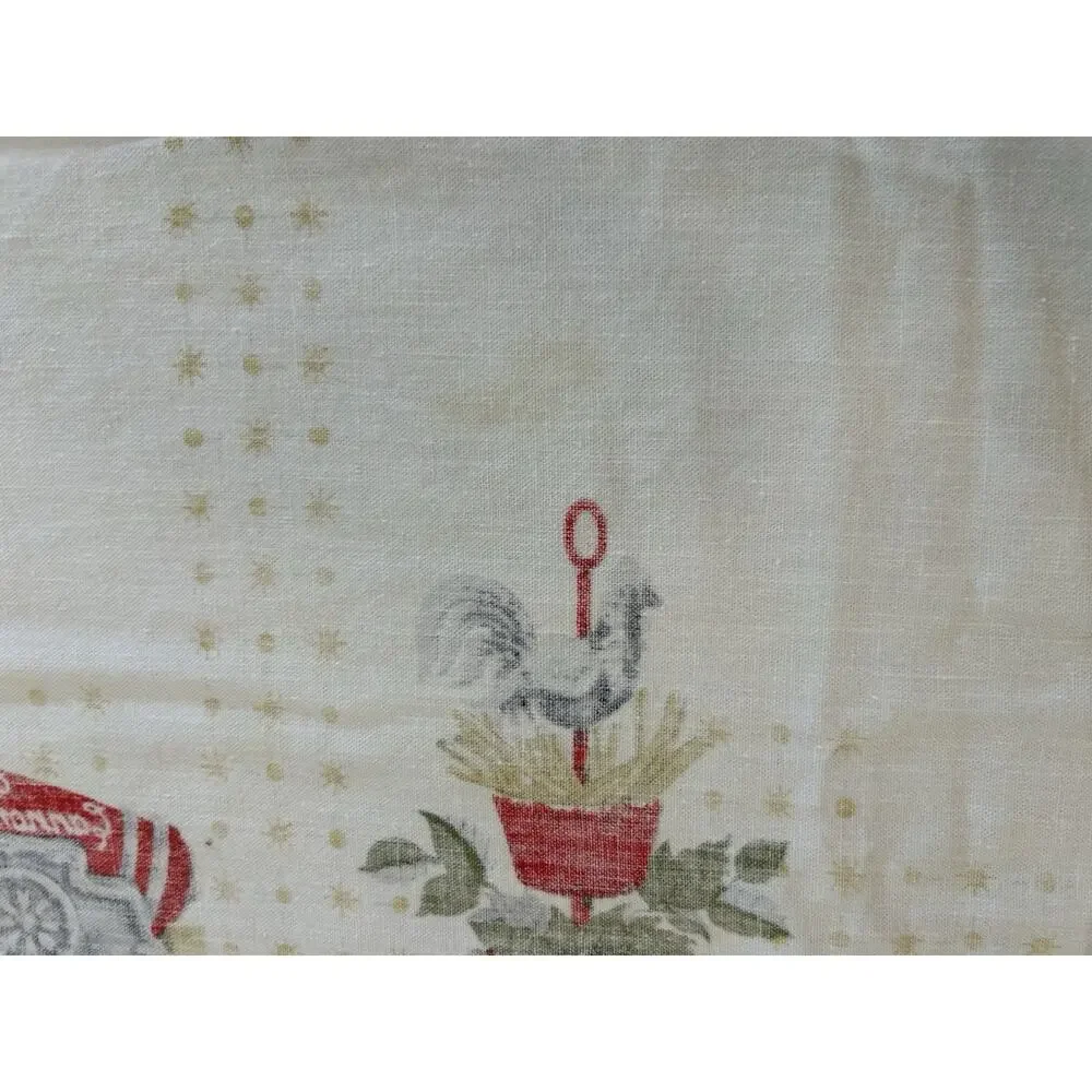 VTG MCM Post War 40s/50s Primitive‎ Linen Tablecloth 47